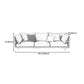 Imitation Leather Sofa with Pillow Back Square Armrest Latex Seat Filled with Wood Clearhalo 'Furniture' 'furniture_sofas' 'kitchen' 'kitchen_sofas' 'Living Room Furniture' 'Sofa' 'sofas' 4740490
