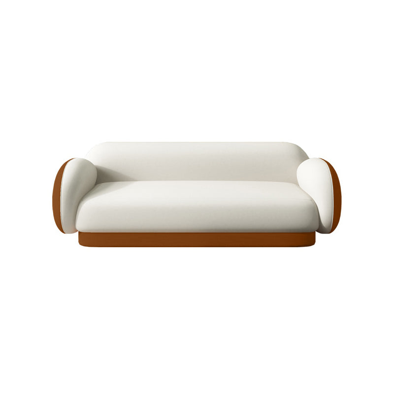 Modern Macaroon Sofa Pillow Top Arm Standard Tight Back Sofa for Apartment Yellow White Clearhalo 'furn' 'furn_sofas' 'Furniture' 'furniture_sofas' 'kitchen' 'kitchen_sofas' 'Living Room Furniture' 'Sofa' 'sofas' 4740496
