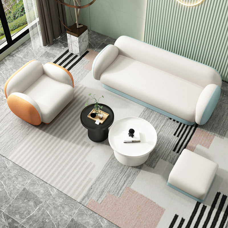 Modern Macaroon Sofa Pillow Top Arm Standard Tight Back Sofa for Apartment Clearhalo 'furn' 'furn_sofas' 'Furniture' 'furniture_sofas' 'kitchen' 'kitchen_sofas' 'Living Room Furniture' 'Sofa' 'sofas' 4740497