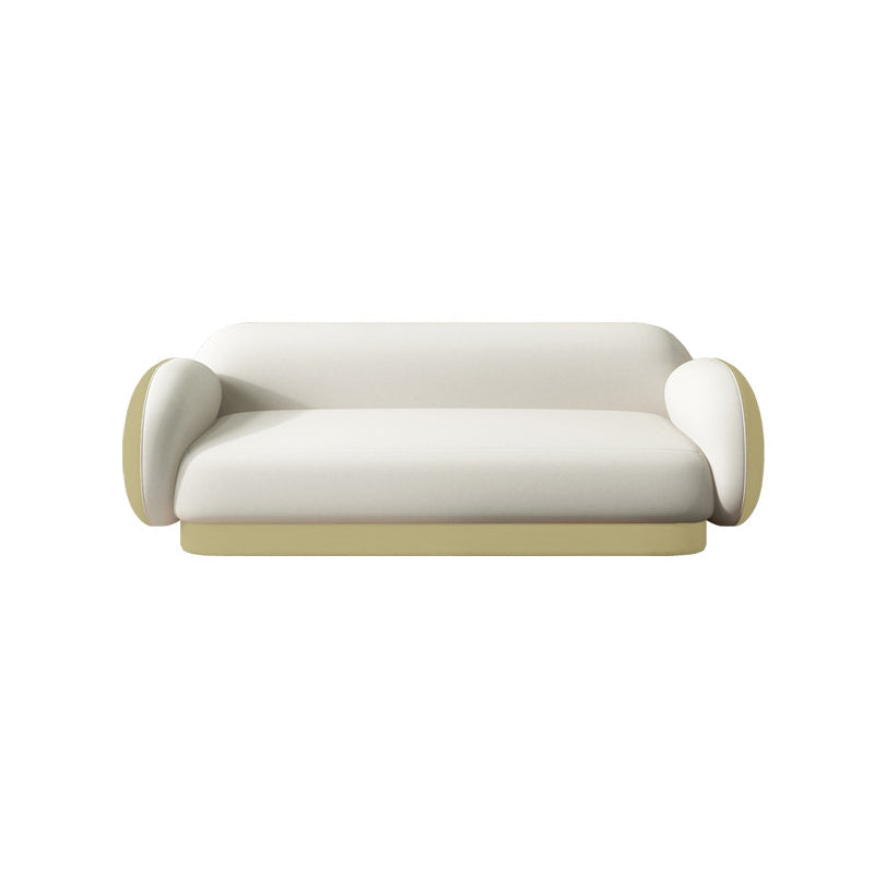 Modern Macaroon Sofa Pillow Top Arm Standard Tight Back Sofa for Apartment Off-White Clearhalo 'furn' 'furn_sofas' 'Furniture' 'furniture_sofas' 'kitchen' 'kitchen_sofas' 'Living Room Furniture' 'Sofa' 'sofas' 4740501