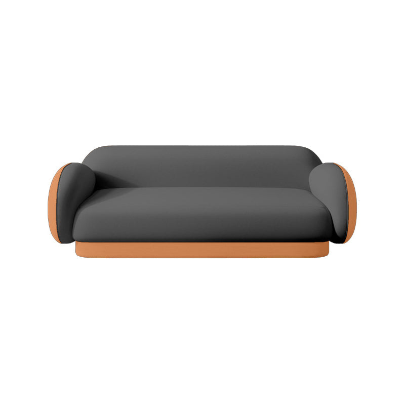 Modern Macaroon Sofa Pillow Top Arm Standard Tight Back Sofa for Apartment Dark Gray Clearhalo 'furn' 'furn_sofas' 'Furniture' 'furniture_sofas' 'kitchen' 'kitchen_sofas' 'Living Room Furniture' 'Sofa' 'sofas' 4740504