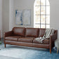 Faux Leather 35.43" High Loveseat Stain Resistant 3-Seater Cushions Sofa Clearhalo 'furn' 'furn_sofas' 'Furniture' 'furniture_sofas' 'kitchen' 'kitchen_sofas' 'Living Room Furniture' 'Sofa' 'sofas' 4740518