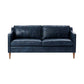 Faux Leather 35.43" High Loveseat Stain Resistant 3-Seater Cushions Sofa 71"L x 33.5"W x 35"H Blue Clearhalo 'furn' 'furn_sofas' 'Furniture' 'furniture_sofas' 'kitchen' 'kitchen_sofas' 'Living Room Furniture' 'Sofa' 'sofas' 4740519
