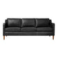 Faux Leather 35.43" High Loveseat Stain Resistant 3-Seater Cushions Sofa 83"L x 33.5"W x 35"H Black Clearhalo 'furn' 'furn_sofas' 'Furniture' 'furniture_sofas' 'kitchen' 'kitchen_sofas' 'Living Room Furniture' 'Sofa' 'sofas' 4740521