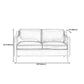 Faux Leather 35.43" High Loveseat Stain Resistant 3-Seater Cushions Sofa Clearhalo 'furn' 'furn_sofas' 'Furniture' 'furniture_sofas' 'kitchen' 'kitchen_sofas' 'Living Room Furniture' 'Sofa' 'sofas' 4740523