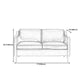 Faux Leather 35.43" High Loveseat Stain Resistant 3-Seater Cushions Sofa Clearhalo 'furn' 'furn_sofas' 'Furniture' 'furniture_sofas' 'kitchen' 'kitchen_sofas' 'Living Room Furniture' 'Sofa' 'sofas' 4740524