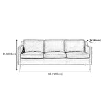 Faux Leather 35.43" High Loveseat Stain Resistant 3-Seater Cushions Sofa Clearhalo 'furn' 'furn_sofas' 'Furniture' 'furniture_sofas' 'kitchen' 'kitchen_sofas' 'Living Room Furniture' 'Sofa' 'sofas' 4740525