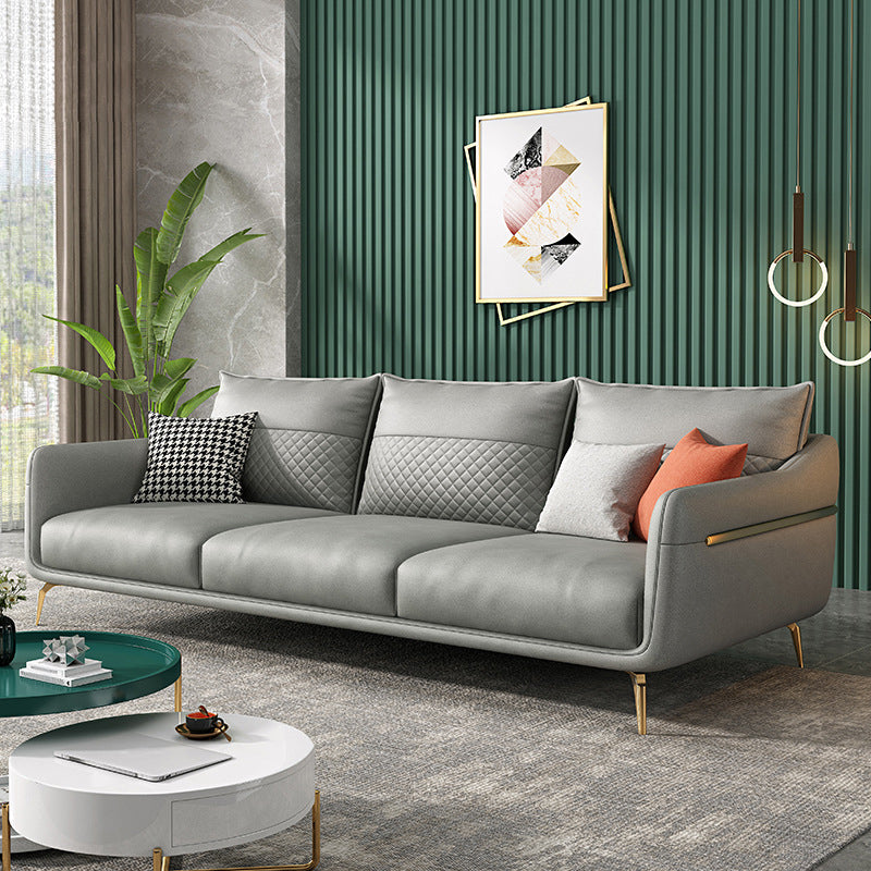 Modern Style Charles Of London Latex/sponge Seat Filled Solid Wood Base Sofa Light Gray Clearhalo 'furn' 'furn_sofas' 'Furniture' 'furniture_sofas' 'kitchen' 'kitchen_sofas' 'Living Room Furniture' 'Sofa' 'sofas' 4740536