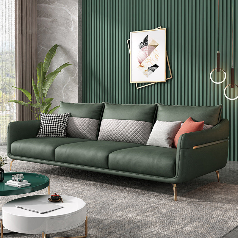 Modern Style Charles Of London Latex/sponge Seat Filled Solid Wood Base Sofa Blackish Green Clearhalo 'furn' 'furn_sofas' 'Furniture' 'furniture_sofas' 'kitchen' 'kitchen_sofas' 'Living Room Furniture' 'Sofa' 'sofas' 4740539