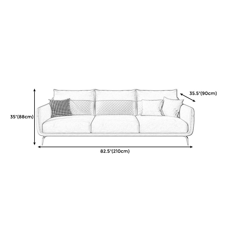 Modern Style Charles Of London Latex/sponge Seat Filled Solid Wood Base Sofa Clearhalo 'furn' 'furn_sofas' 'Furniture' 'furniture_sofas' 'kitchen' 'kitchen_sofas' 'Living Room Furniture' 'Sofa' 'sofas' 4740540