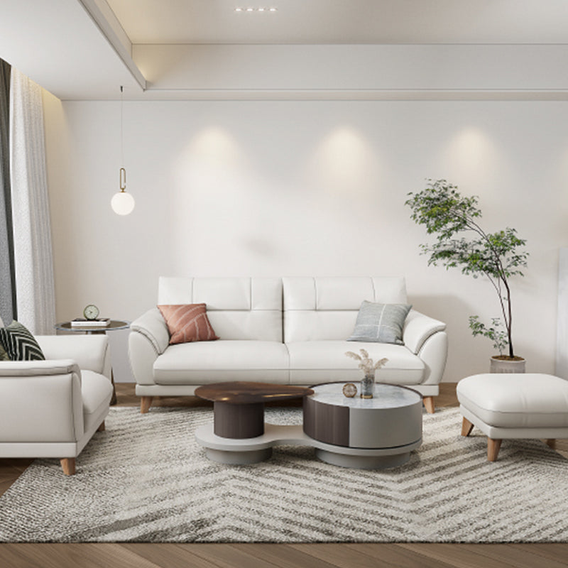 Ultra-Modern Sewn Pillow Back Sofa 33.46"H Pillow Top Arm Wear Resistance Sofa Clearhalo 'furn' 'furn_sofas' 'Furniture' 'furniture_sofas' 'kitchen' 'kitchen_sofas' 'Living Room Furniture' 'Sofa' 'sofas' 4740559