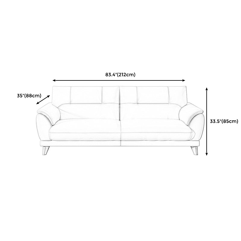 Ultra-Modern Sewn Pillow Back Sofa 33.46"H Pillow Top Arm Wear Resistance Sofa Clearhalo 'furn' 'furn_sofas' 'Furniture' 'furniture_sofas' 'kitchen' 'kitchen_sofas' 'Living Room Furniture' 'Sofa' 'sofas' 4740571