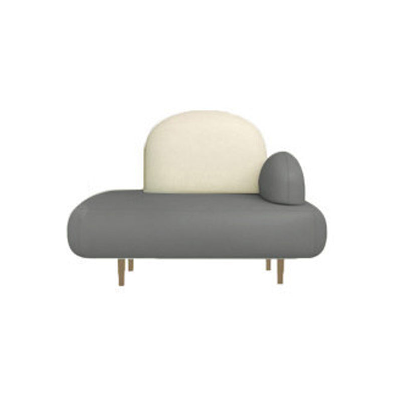 Pillow Top Arm Sofa Modern Faux Leather 31.5-In High Loveseat 33.5"L x 28"W x 31.5"H Grey Clearhalo 'furn' 'furn_sofas' 'Furniture' 'furniture_sofas' 'kitchen' 'kitchen_sofas' 'Living Room Furniture' 'Sofa' 'sofas' 4740583