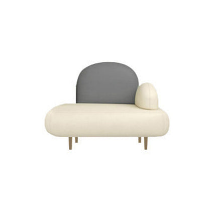 Pillow Top Arm Sofa Modern Faux Leather 31.5-In High Loveseat 33.5"L x 28"W x 31.5"H White-Gray Clearhalo 'furn' 'furn_sofas' 'Furniture' 'furniture_sofas' 'kitchen' 'kitchen_sofas' 'Living Room Furniture' 'Sofa' 'sofas' 4740586