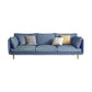 Modern Style Square Armrest High-density Sponge Seat Filled Solid Wood Base Sofa Blue Clearhalo 'furn' 'furn_sofas' 'Furniture' 'furniture_sofas' 'kitchen' 'kitchen_sofas' 'Living Room Furniture' 'Sofa' 'sofas' 4740605