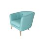 Modern Faux Leather Tufted Back Curved Loveseat Sofa with 1/2 seat 29.5"L x 26"W x 29"H Aqua Clearhalo 'furn' 'furn_sofas' 'Furniture' 'furniture_sofas' 'kitchen' 'kitchen_sofas' 'Living Room Furniture' 'Sofa' 'sofas' 4740632