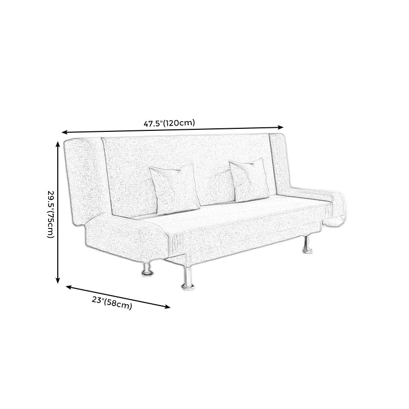 Linen Modern Sofa 22"W Convertible Sofa Armless Tight Back Sofa Clearhalo 'furn' 'furn_sofas' 'Furniture' 'furniture_sofas' 'kitchen' 'kitchen_sofas' 'Living Room Furniture' 'Sofa' 'sofas' 4740660