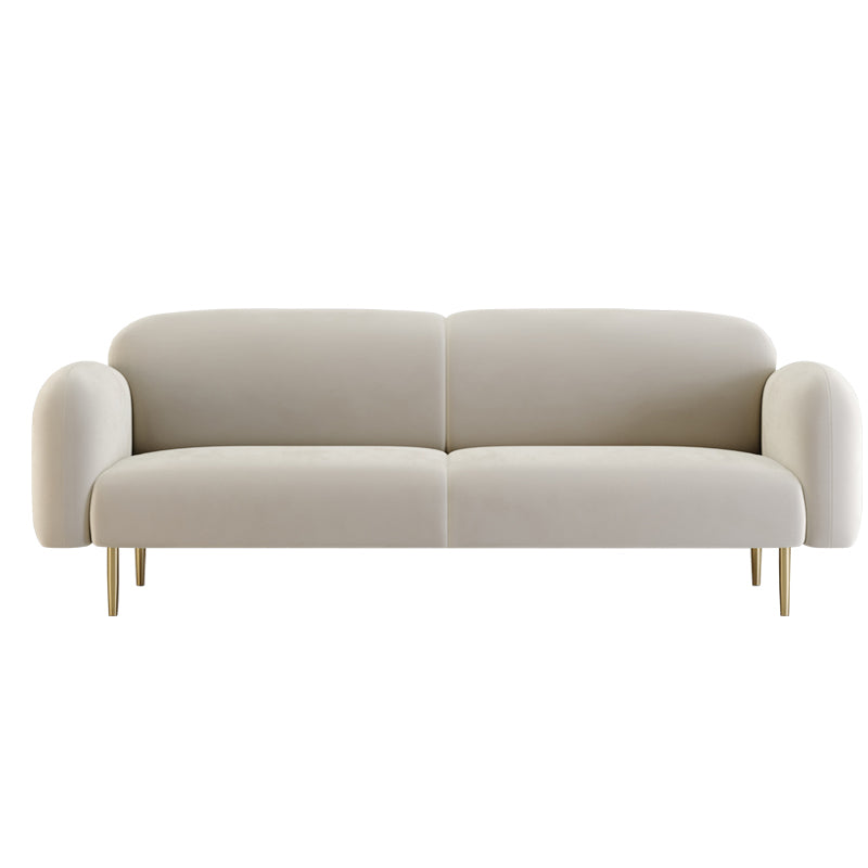 Transitional Modern Tight Back Sofa 29.53"High Velvet Rolled Arm Sofa for Living Room Clearhalo 'furn' 'furn_sofas' 'Furniture' 'furniture_sofas' 'kitchen' 'kitchen_sofas' 'Living Room Furniture' 'Sofa' 'sofas' 4740668