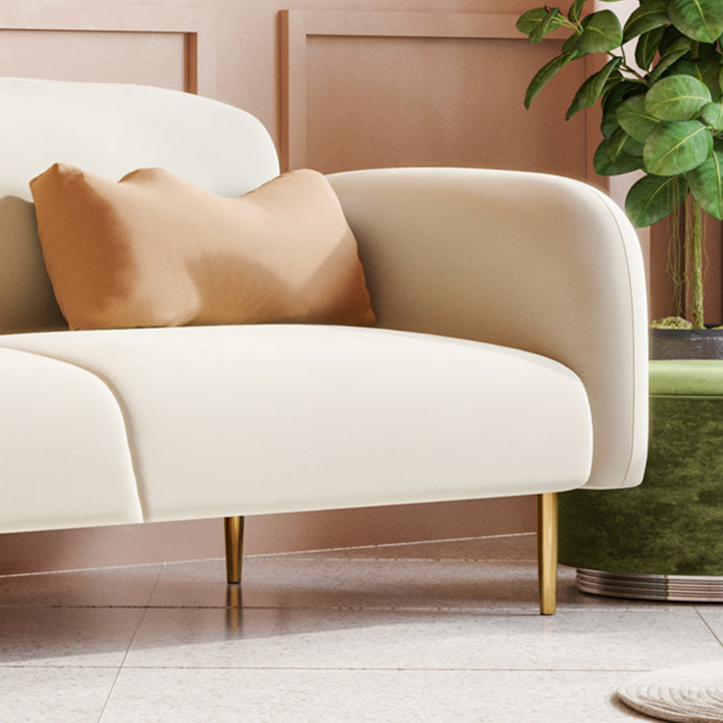 Transitional Modern Tight Back Sofa 29.53"High Velvet Rolled Arm Sofa for Living Room Clearhalo 'furn' 'furn_sofas' 'Furniture' 'furniture_sofas' 'kitchen' 'kitchen_sofas' 'Living Room Furniture' 'Sofa' 'sofas' 4740670