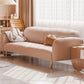 Transitional Modern Tight Back Sofa 29.53"High Velvet Rolled Arm Sofa for Living Room Pink Clearhalo 'furn' 'furn_sofas' 'Furniture' 'furniture_sofas' 'kitchen' 'kitchen_sofas' 'Living Room Furniture' 'Sofa' 'sofas' 4740673