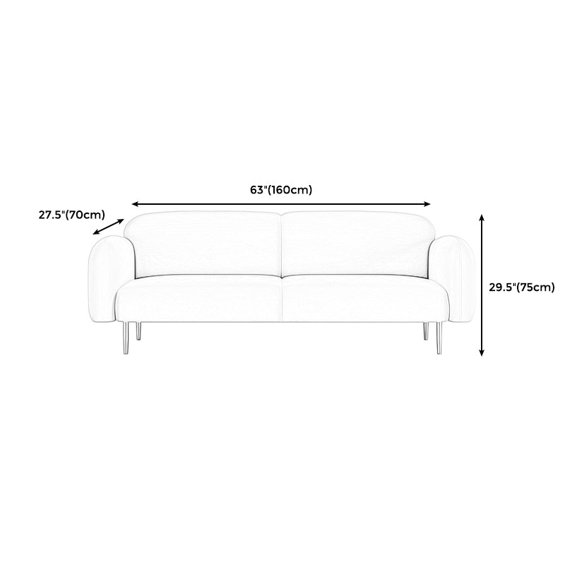 Transitional Modern Tight Back Sofa 29.53"High Velvet Rolled Arm Sofa for Living Room Clearhalo 'furn' 'furn_sofas' 'Furniture' 'furniture_sofas' 'kitchen' 'kitchen_sofas' 'Living Room Furniture' 'Sofa' 'sofas' 4740674