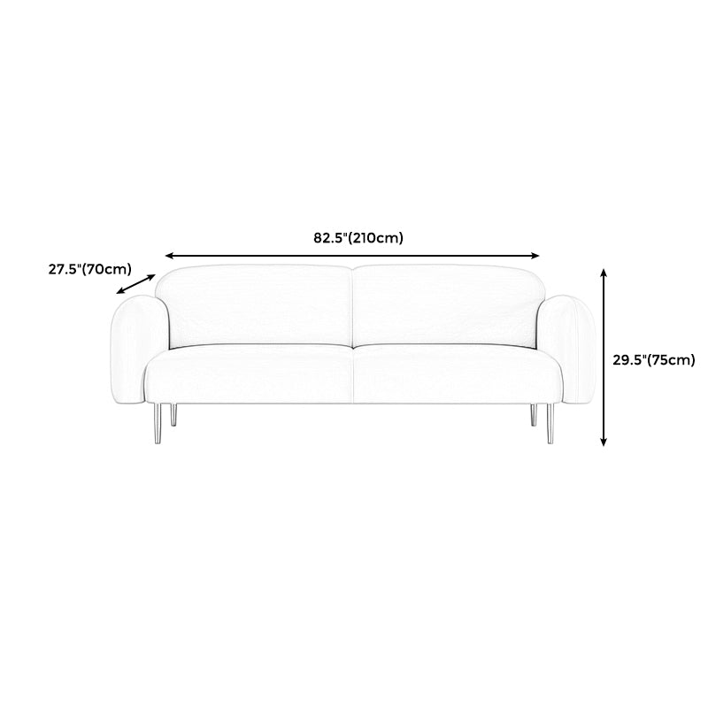 Transitional Modern Tight Back Sofa 29.53"High Velvet Rolled Arm Sofa for Living Room Clearhalo 'furn' 'furn_sofas' 'Furniture' 'furniture_sofas' 'kitchen' 'kitchen_sofas' 'Living Room Furniture' 'Sofa' 'sofas' 4740676