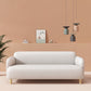26.37"H Scandinavian Faux Leather Square Arm Stain Resistant Sofa for Apartament Off-White Latex Clearhalo 'furn' 'furn_sofas' 'Furniture' 'furniture_sofas' 'kitchen' 'kitchen_sofas' 'Living Room Furniture' 'Sofa' 'sofas' 4740677