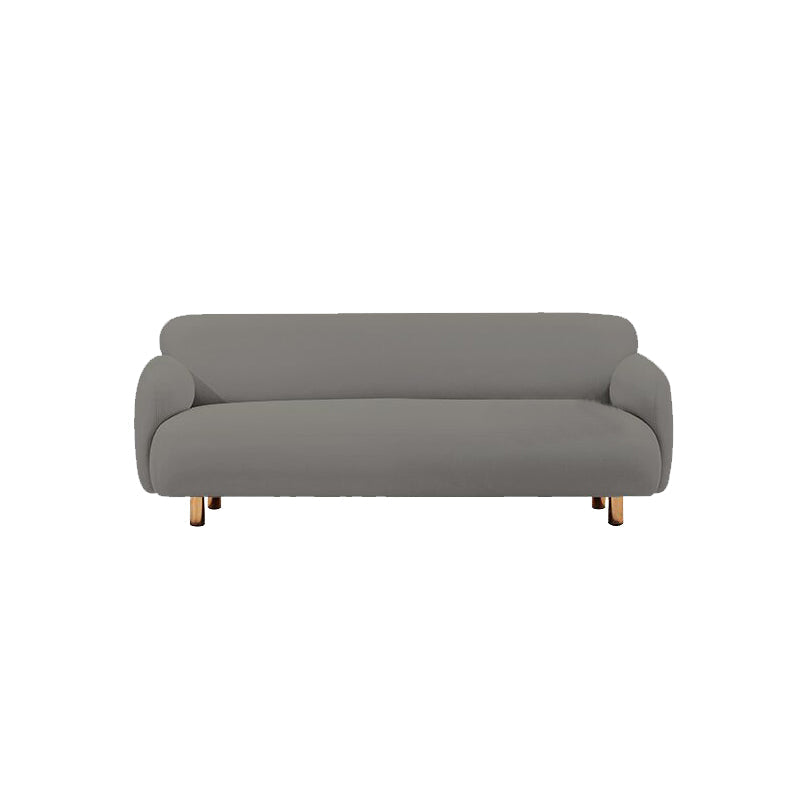 26.37"H Scandinavian Faux Leather Square Arm Stain Resistant Sofa for Apartament Light Gray Clearhalo 'furn' 'furn_sofas' 'Furniture' 'furniture_sofas' 'kitchen' 'kitchen_sofas' 'Living Room Furniture' 'Sofa' 'sofas' 4740680