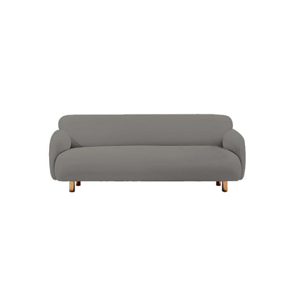 26.37"H Scandinavian Faux Leather Square Arm Stain Resistant Sofa for Apartament Light Gray Clearhalo 'furn' 'furn_sofas' 'Furniture' 'furniture_sofas' 'kitchen' 'kitchen_sofas' 'Living Room Furniture' 'Sofa' 'sofas' 4740680