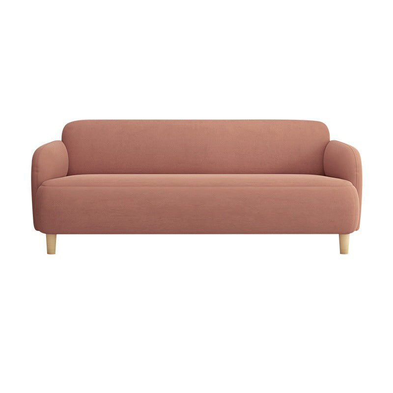 26.37"H Scandinavian Faux Leather Square Arm Stain Resistant Sofa for Apartament Rose Bloom Clearhalo 'furn' 'furn_sofas' 'Furniture' 'furniture_sofas' 'kitchen' 'kitchen_sofas' 'Living Room Furniture' 'Sofa' 'sofas' 4740681