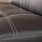 Modern Biscuit Back Faux Leather Pillow Top Arm Convertible Sofa with Foldable Clearhalo 'furn' 'furn_sofas' 'Furniture' 'furniture_sofas' 'kitchen' 'kitchen_sofas' 'Living Room Furniture' 'Sofa' 'sofas' 4740718