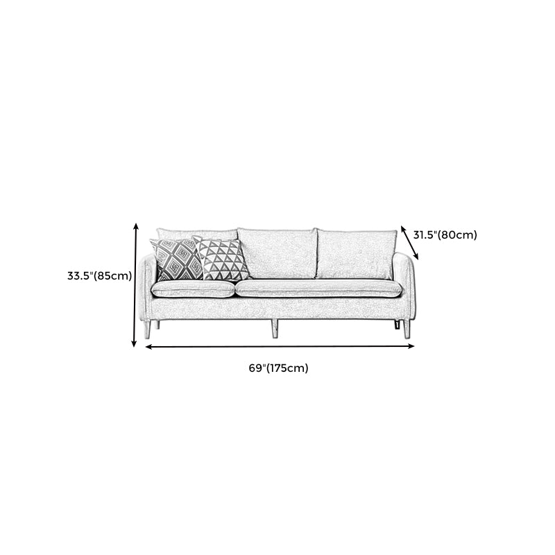 3-seater Standard Modern Wood Legs Sofa Cushions Square Arm Sofa Clearhalo 'furn' 'furn_sofas' 'Furniture' 'furniture_sofas' 'kitchen' 'kitchen_sofas' 'Living Room Furniture' 'Sofa' 'sofas' 4740746