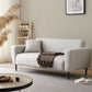 Modernism Square Arm Sofa 3-Seater 29.13" D x 27.56" H Loveseat 71"L x 29.5"W x 28"H Light Gray Clearhalo 'furn' 'furn_sofas' 'Furniture' 'furniture_sofas' 'kitchen' 'kitchen_sofas' 'Living Room Furniture' 'Sofa' 'sofas' 4740748