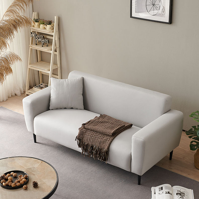 Modernism Square Arm Sofa 3-Seater 29.13" D x 27.56" H Loveseat Clearhalo 'furn' 'furn_sofas' 'Furniture' 'furniture_sofas' 'kitchen' 'kitchen_sofas' 'Living Room Furniture' 'Sofa' 'sofas' 4740749