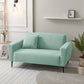 Modernism Square Arm Sofa 3-Seater 29.13" D x 27.56" H Loveseat Green Clearhalo 'furn' 'furn_sofas' 'Furniture' 'furniture_sofas' 'kitchen' 'kitchen_sofas' 'Living Room Furniture' 'Sofa' 'sofas' 4740751