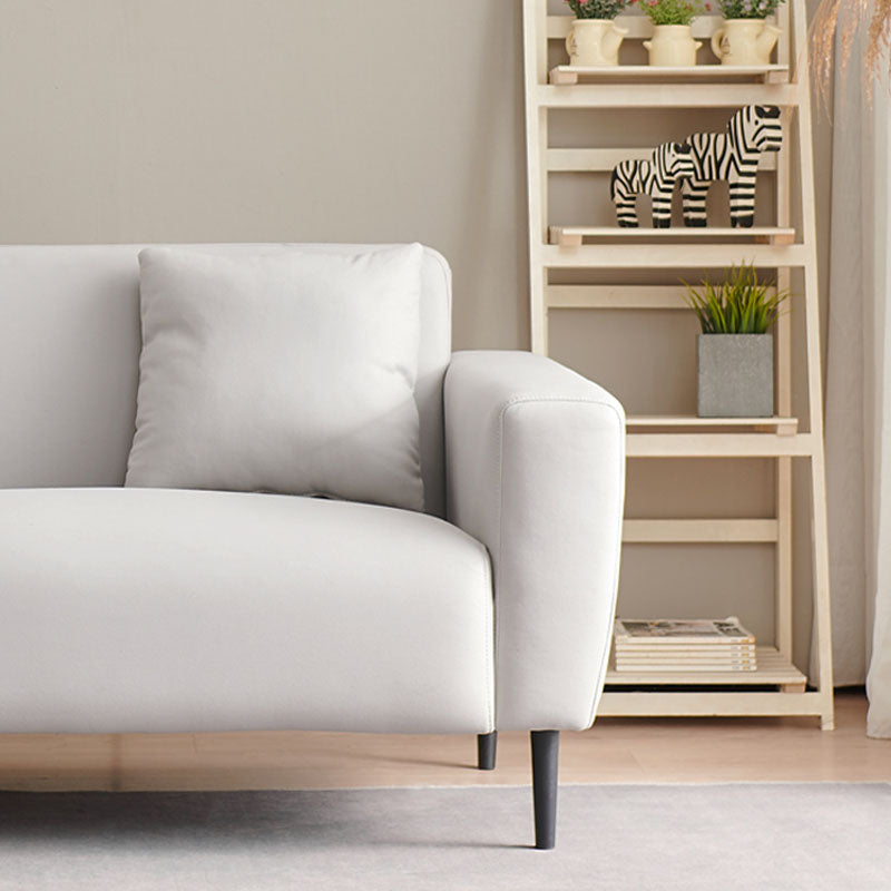 Modernism Square Arm Sofa 3-Seater 29.13" D x 27.56" H Loveseat Clearhalo 'furn' 'furn_sofas' 'Furniture' 'furniture_sofas' 'kitchen' 'kitchen_sofas' 'Living Room Furniture' 'Sofa' 'sofas' 4740757