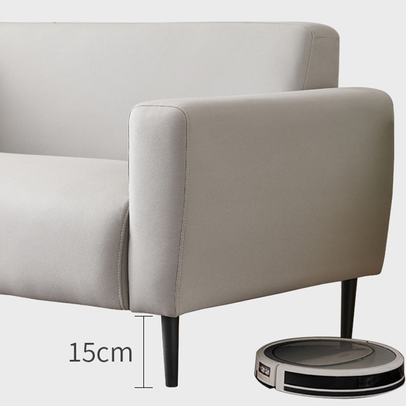 Modernism Square Arm Sofa 3-Seater 29.13" D x 27.56" H Loveseat Clearhalo 'furn' 'furn_sofas' 'Furniture' 'furniture_sofas' 'kitchen' 'kitchen_sofas' 'Living Room Furniture' 'Sofa' 'sofas' 4740758