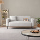 Modernism Square Arm Sofa 3-Seater 29.13" D x 27.56" H Loveseat 79"L x 29.5"W x 28"H Light Gray Clearhalo 'furn' 'furn_sofas' 'Furniture' 'furniture_sofas' 'kitchen' 'kitchen_sofas' 'Living Room Furniture' 'Sofa' 'sofas' 4740761