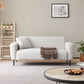 Modernism Square Arm Sofa 3-Seater 29.13" D x 27.56" H Loveseat 63"L x 29.5"W x 28"H Light Gray Clearhalo 'furn' 'furn_sofas' 'Furniture' 'furniture_sofas' 'kitchen' 'kitchen_sofas' 'Living Room Furniture' 'Sofa' 'sofas' 4740762