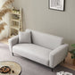 Modernism Square Arm Sofa 3-Seater 29.13" D x 27.56" H Loveseat 55"L x 29.5"W x 28"H Light Gray Clearhalo 'furn' 'furn_sofas' 'Furniture' 'furniture_sofas' 'kitchen' 'kitchen_sofas' 'Living Room Furniture' 'Sofa' 'sofas' 4740763