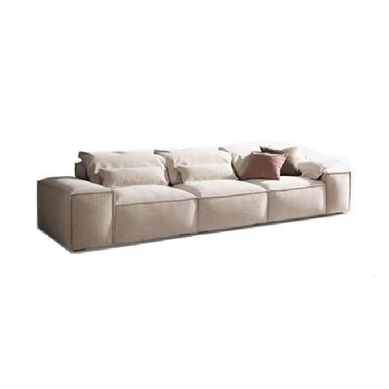 Stationary Living Room Square Arm Standard Contemporary Seating 113"L x 37"W x 32"H Sponge Clearhalo 'furn' 'furn_sofas' 'Furniture' 'furniture_sofas' 'kitchen' 'kitchen_sofas' 'Living Room Furniture' 'Sofa' 'sofas' 4740774