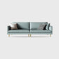 Leather Modern Sofa 33"W Square Arm Loose Back Sofa for Living Room 63"L x 33"W x 33.5"H Light Blue Clearhalo 'furn' 'furn_sofas' 'Furniture' 'furniture_sofas' 'kitchen' 'kitchen_sofas' 'Living Room Furniture' 'Sofa' 'sofas' 4740789