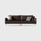 Leather Modern Sofa 33"W Square Arm Loose Back Sofa for Living Room Dark Coffee Clearhalo 'furn' 'furn_sofas' 'Furniture' 'furniture_sofas' 'kitchen' 'kitchen_sofas' 'Living Room Furniture' 'Sofa' 'sofas' 4740791