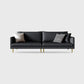 Leather Modern Sofa 33"W Square Arm Loose Back Sofa for Living Room Black Clearhalo 'furn' 'furn_sofas' 'Furniture' 'furniture_sofas' 'kitchen' 'kitchen_sofas' 'Living Room Furniture' 'Sofa' 'sofas' 4740795