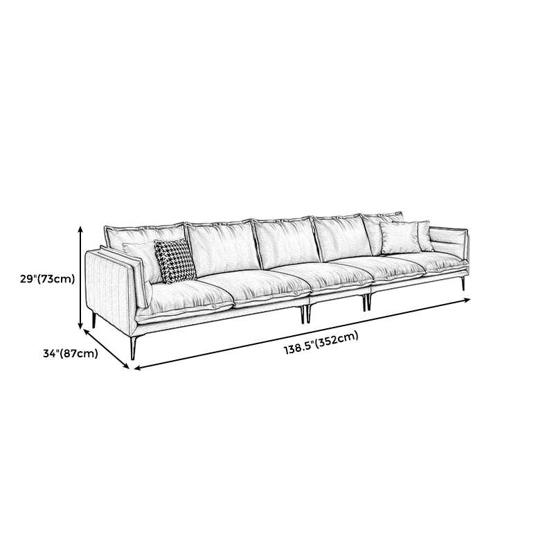 28.74" H Modern Pillow Top Arm Sofa with Cushion Back for Living Room, Brown Clearhalo 'furn' 'furn_sofas' 'Furniture' 'furniture_sofas' 'kitchen' 'kitchen_sofas' 'Living Room Furniture' 'Sofa' 'sofas' 4740821