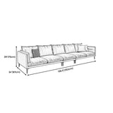 28.74" H Modern Pillow Top Arm Sofa with Cushion Back for Living Room, Brown Clearhalo 'furn' 'furn_sofas' 'Furniture' 'furniture_sofas' 'kitchen' 'kitchen_sofas' 'Living Room Furniture' 'Sofa' 'sofas' 4740821
