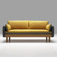 Contemporary Cotton Pillow Top Arm Sofa 29.53"High Loose Back Slipcovered Sofa Yellow Clearhalo 'furn' 'furn_sofas' 'Furniture' 'furniture_sofas' 'kitchen' 'kitchen_sofas' 'Living Room Furniture' 'Sofa' 'sofas' 4740901