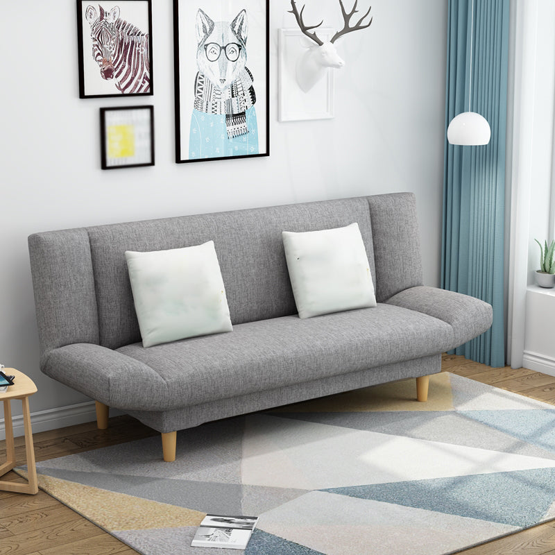 Linen Modern Sofa 22"W Convertible Sofa Armless Tight Back Sofa Grey Clearhalo 'furn' 'furn_sofas' 'Furniture' 'furniture_sofas' 'kitchen' 'kitchen_sofas' 'Living Room Furniture' 'Sofa' 'sofas' 4740950