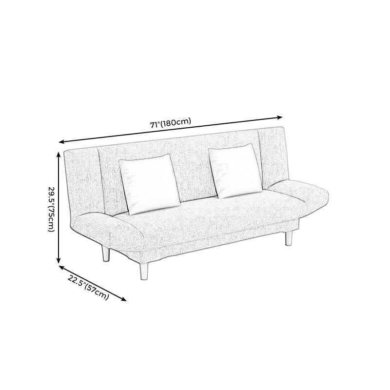 Linen Modern Sofa 22"W Convertible Sofa Armless Tight Back Sofa Clearhalo 'furn' 'furn_sofas' 'Furniture' 'furniture_sofas' 'kitchen' 'kitchen_sofas' 'Living Room Furniture' 'Sofa' 'sofas' 4740957