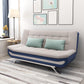 74.80" W √ó 35.43" D √ó 35.43" H Biscuit Back Linen Armless Sofa with Foldable Gray-Blue Clearhalo 'furn' 'furn_sofas' 'Furniture' 'furniture_sofas' 'kitchen' 'kitchen_sofas' 'Living Room Furniture' 'Sofa' 'sofas' 4740974
